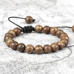 Natural Wood Beads Bracelet | Wooden Meditation Bracelet | Wood Bangles Bracelet